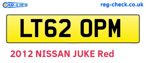 LT62OPM are the vehicle registration plates.