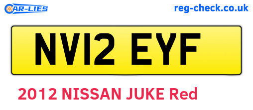 NV12EYF are the vehicle registration plates.
