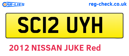 SC12UYH are the vehicle registration plates.
