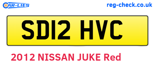 SD12HVC are the vehicle registration plates.
