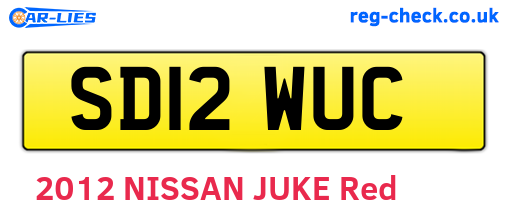 SD12WUC are the vehicle registration plates.