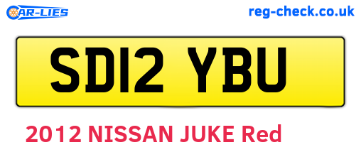 SD12YBU are the vehicle registration plates.