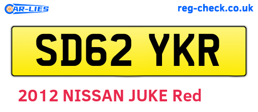 SD62YKR are the vehicle registration plates.