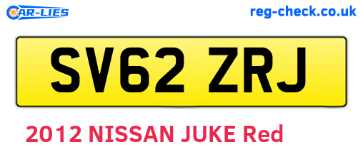 SV62ZRJ are the vehicle registration plates.