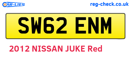 SW62ENM are the vehicle registration plates.