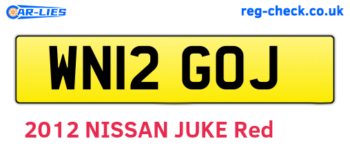 WN12GOJ are the vehicle registration plates.