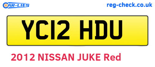 YC12HDU are the vehicle registration plates.