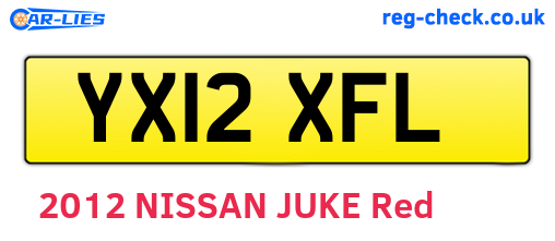 YX12XFL are the vehicle registration plates.