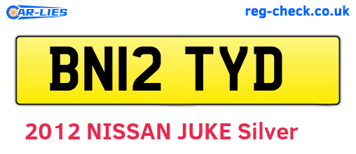 BN12TYD are the vehicle registration plates.