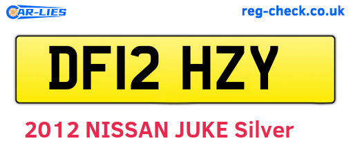 DF12HZY are the vehicle registration plates.