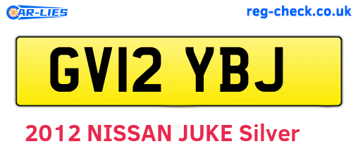 GV12YBJ are the vehicle registration plates.
