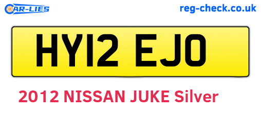 HY12EJO are the vehicle registration plates.