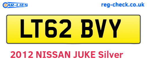 LT62BVY are the vehicle registration plates.