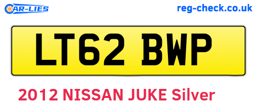 LT62BWP are the vehicle registration plates.