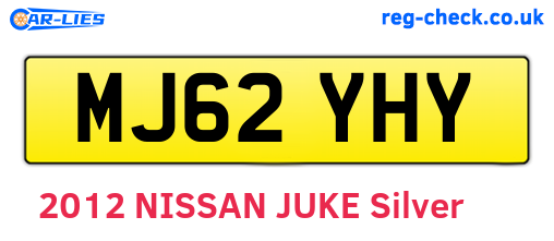 MJ62YHY are the vehicle registration plates.