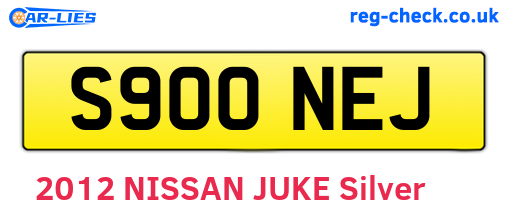 S900NEJ are the vehicle registration plates.