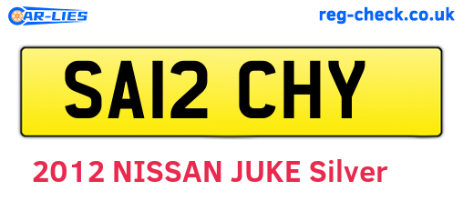 SA12CHY are the vehicle registration plates.