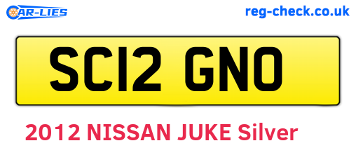 SC12GNO are the vehicle registration plates.