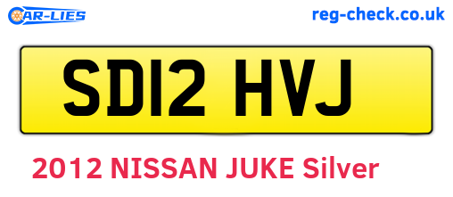 SD12HVJ are the vehicle registration plates.