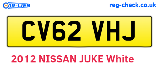CV62VHJ are the vehicle registration plates.