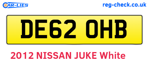 DE62OHB are the vehicle registration plates.