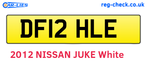 DF12HLE are the vehicle registration plates.
