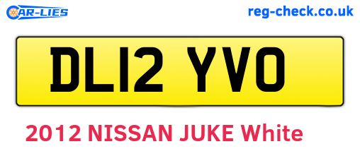 DL12YVO are the vehicle registration plates.