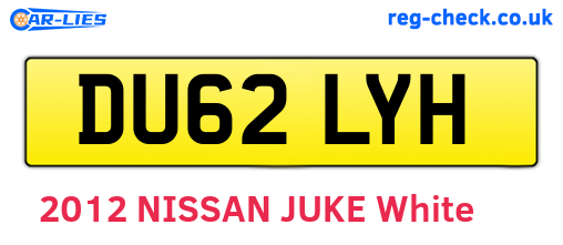 DU62LYH are the vehicle registration plates.