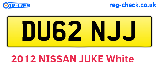DU62NJJ are the vehicle registration plates.