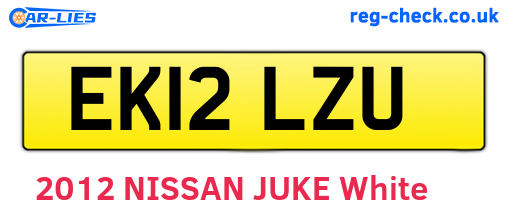 EK12LZU are the vehicle registration plates.
