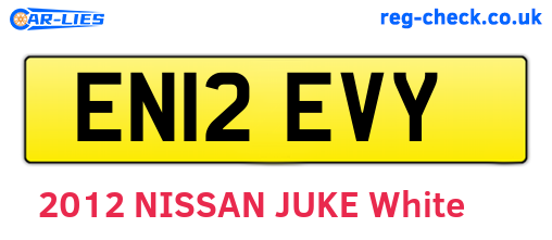 EN12EVY are the vehicle registration plates.