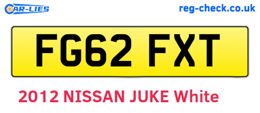 FG62FXT are the vehicle registration plates.