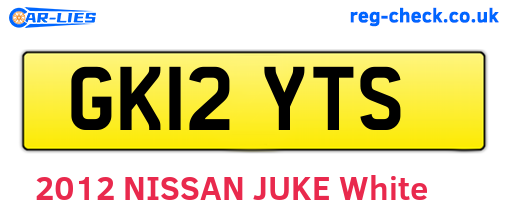 GK12YTS are the vehicle registration plates.