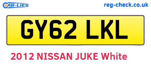 GY62LKL are the vehicle registration plates.