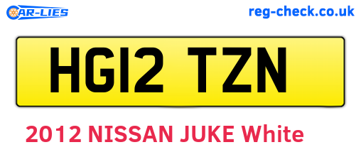 HG12TZN are the vehicle registration plates.