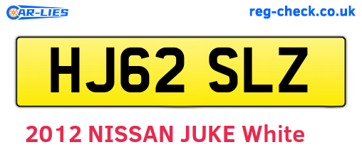 HJ62SLZ are the vehicle registration plates.