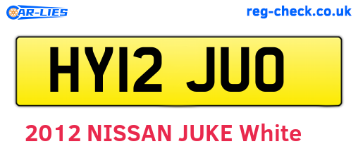 HY12JUO are the vehicle registration plates.