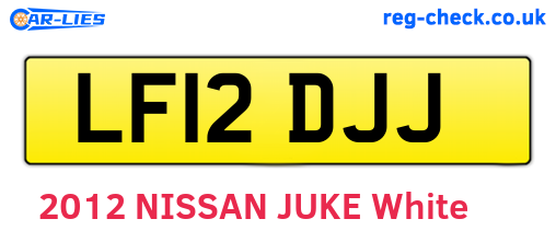 LF12DJJ are the vehicle registration plates.