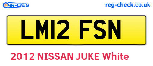 LM12FSN are the vehicle registration plates.