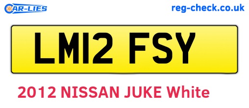 LM12FSY are the vehicle registration plates.