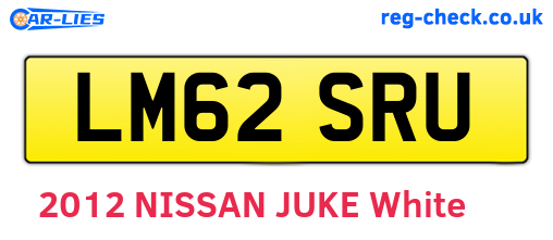 LM62SRU are the vehicle registration plates.