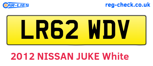LR62WDV are the vehicle registration plates.