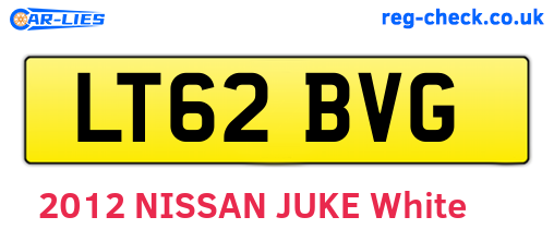 LT62BVG are the vehicle registration plates.