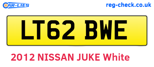 LT62BWE are the vehicle registration plates.