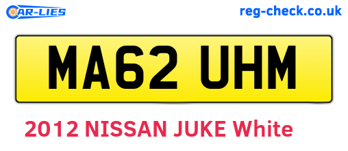 MA62UHM are the vehicle registration plates.