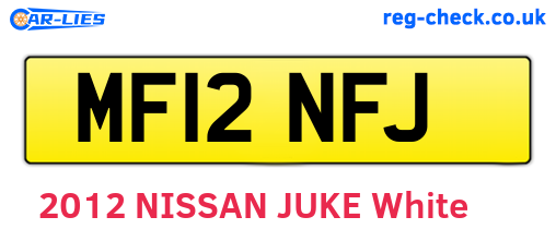 MF12NFJ are the vehicle registration plates.