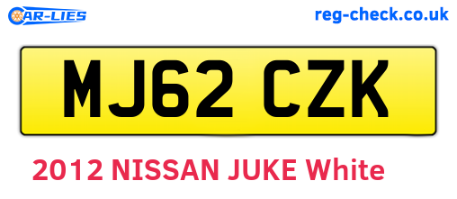 MJ62CZK are the vehicle registration plates.