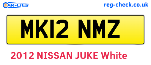 MK12NMZ are the vehicle registration plates.