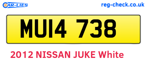 MUI4738 are the vehicle registration plates.