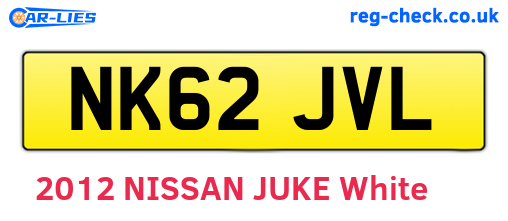 NK62JVL are the vehicle registration plates.